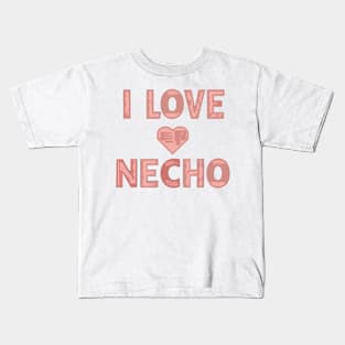 i love necho pink Kids T-Shirt